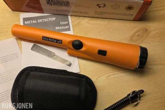 2026 - Metalldetektor med ledlys, lyd, belteveske, elastisk reim - Pin-Pointer uten minstepris.